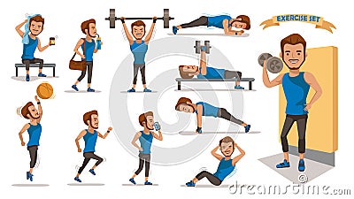 Exercise man Vector Illustration