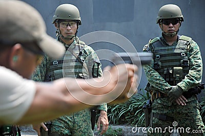 Exercise Naval Diving Unit (NDU) Republic Of Singapore Navy (RSN) and TNI-AL Kopaska Editorial Stock Photo