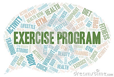Exercise Program word cloud Stock Photo