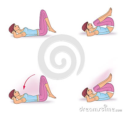 Exercise to strengthen the abdominal Stock Photo