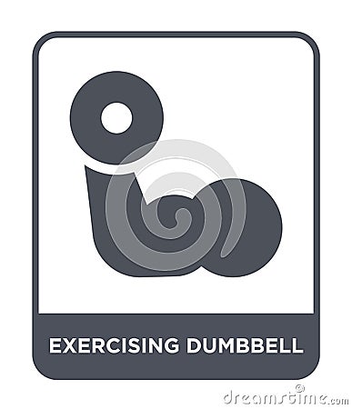 exercising dumbbell icon in trendy design style. exercising dumbbell icon isolated on white background. exercising dumbbell vector Vector Illustration