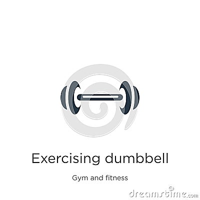 Exercising dumbbell icon vector. Trendy flat exercising dumbbell icon from gym and fitness collection isolated on white background Vector Illustration