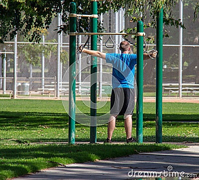 Exercising in Mile Square Regional Park Editorial Stock Photo