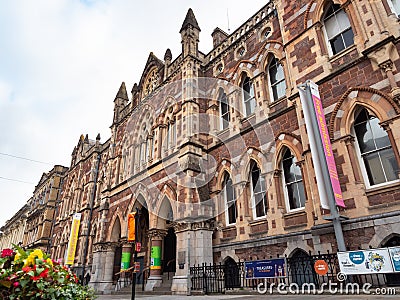 EXETER, DEVON, UK - August 6 2021: Royal Albert Memorial Museum and Art Gallery on Queen Street Editorial Stock Photo