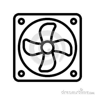 Exhaust fan vector illustration, Isolated line style icon Vector Illustration