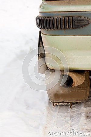 Exhaust gases from the car Stock Photo