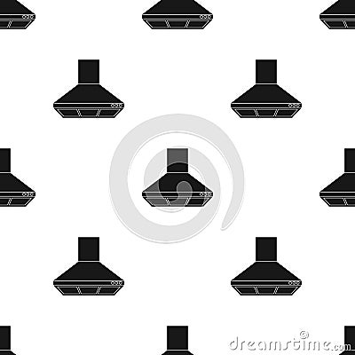 Exhaust hood icon in black style isolated on white background. Kitchen pattern stock vector illustration. Vector Illustration