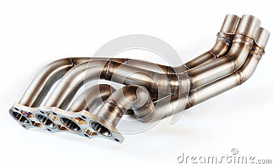 Car Exhaust Manifold Header Stock Photo