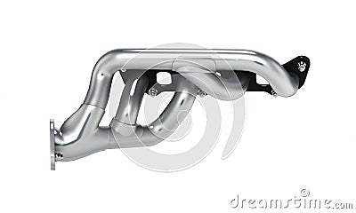 Exhaust manifold solated on white background 3d Stock Photo