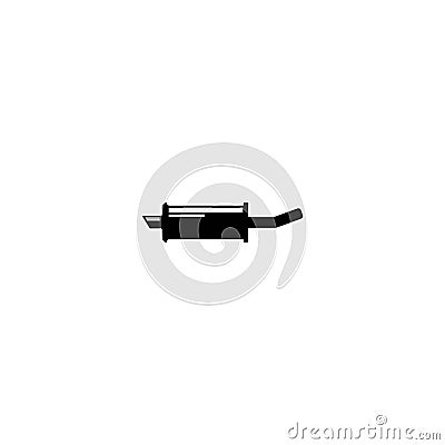 Exhaust muffler icon logo, vector design Vector Illustration