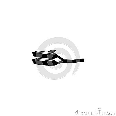 Exhaust muffler icon logo, vector design Vector Illustration