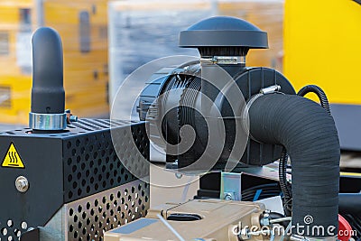 Exhaust pipe of an air compressor close-up Stock Photo