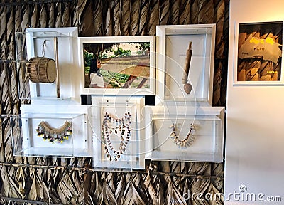 Jewelry on Display at Pumapungo Museum in Cuenca, Ecuador Editorial Stock Photo