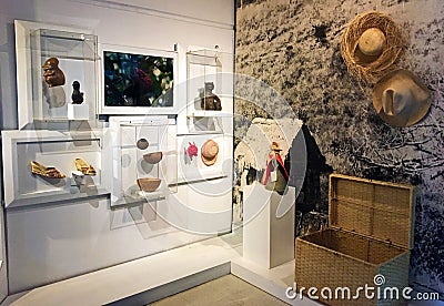 Artifacts on Display at Pumapungo Museum in Cuenca, Ecuador Editorial Stock Photo