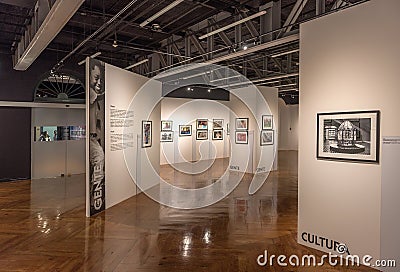 Exhibit space at the Panama Canal Museum in Panama City Editorial Stock Photo