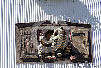 Exhibit in the Thematic Gallery in Ushuaia, Argentina Editorial Stock Photo