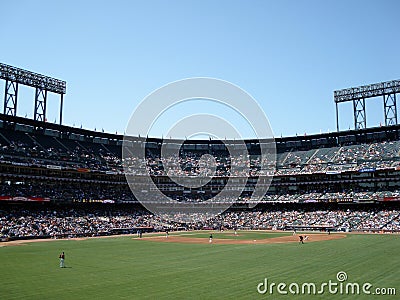 Exhibition baseball at AT&T Park 2009 Editorial Stock Photo