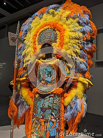 Exhibition Black Indians of Louisiana in Quai Branly museum, Paris, France Editorial Stock Photo