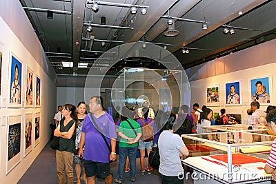 Exhibition on China's Manned Space Docking Mission Editorial Stock Photo
