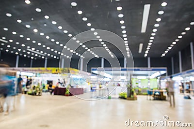 Exhibition Hall blurred Stock Photo