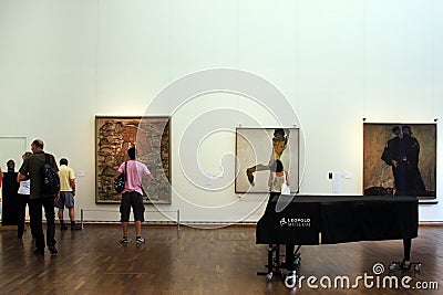 Exhibition inside the Leopold museum in Vienna Editorial Stock Photo