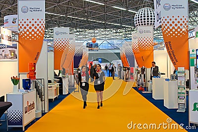 The exhibition Offshore Energy 2012. Editorial Stock Photo