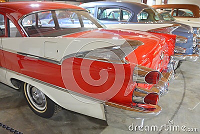 Exhibition of old and calssic cars in the Olda Montana Prison and Auto museum Complex, Deer Lodge Editorial Stock Photo