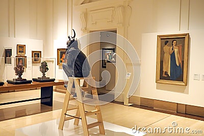 Exhibition space of Palazzo Merulana in Rome, Italy Editorial Stock Photo