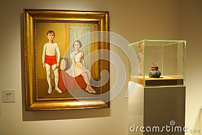 Exhibition space of Palazzo Merulana in Rome, Italy Editorial Stock Photo