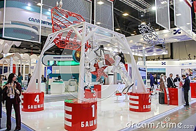 Exhibition Stands companies. Editorial Stock Photo