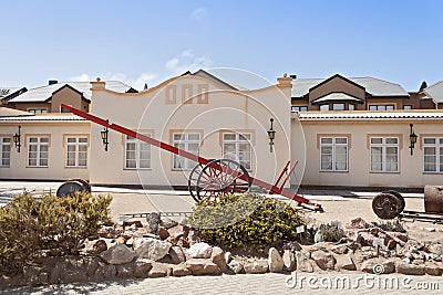 Exhibitions of the Swakopmund Museum on the site of the former Otavi railway station Editorial Stock Photo