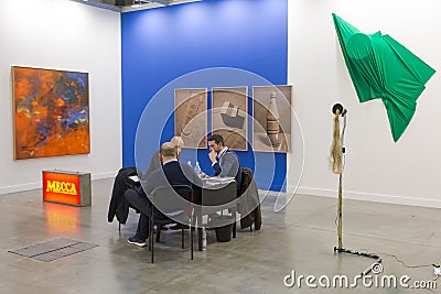 Exhibitors at Miart 2018 in Milan, Italy Editorial Stock Photo