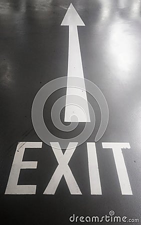 Exit arrow Stock Photo