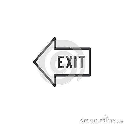 Exit arrow line icon Vector Illustration