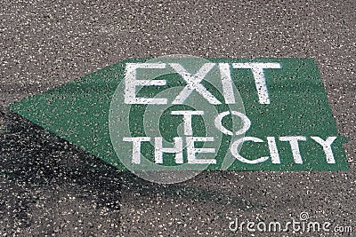 Exit arrow Stock Photo