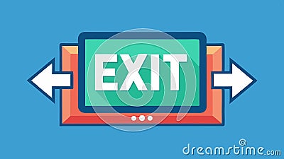 Exit button, application exit, program termination, user interface icon vector design Generative AI Vector Illustration
