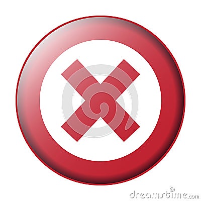Exit or close flat color icon for apps and websites Vector Illustration