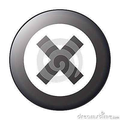 Exit or close vector icon for apps and websites Vector Illustration