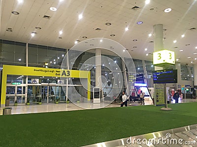 Exit Gate in Arrival Hall at Chennai International Airport, India on 28th December 2023 Editorial Stock Photo