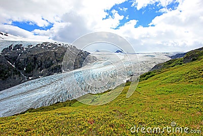 Exit Glacier, Harding Ice Field, Kenai Fjords National Park, Alaska Stock Photo