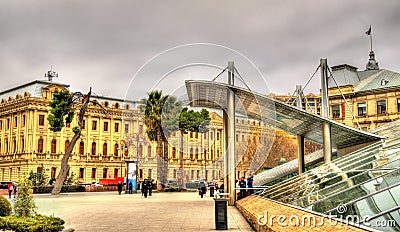 Exit from Icheri Sheher metro station in Baku Editorial Stock Photo