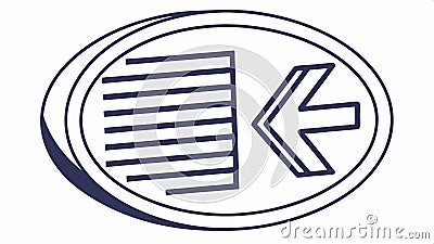 Exit icon in perspective, direction sign and way out vector design Generative AI Vector Illustration