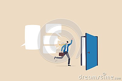 Exit interview, employee feedback before leaving or resignation, staff suggestion to HR human resources concept, resigned Vector Illustration