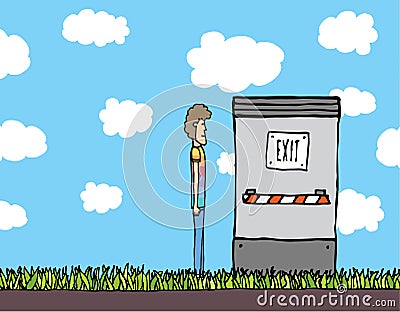 Exit outdoor / Feeling trapped Stock Photo