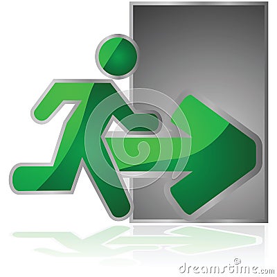 Exit sign Vector Illustration