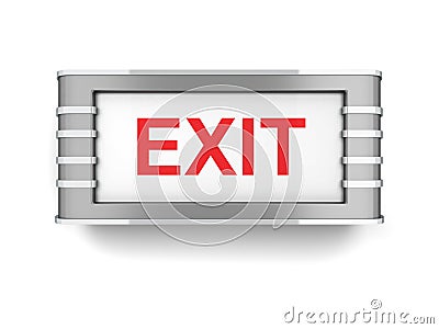 Exit sign Cartoon Illustration