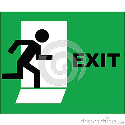 Exit sign icon Stock Photo