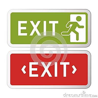 Exit sign illustration Vector Illustration