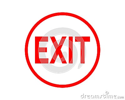 Exit Sign In Vector, Easy To Use And Print Design Templates Vector Illustration