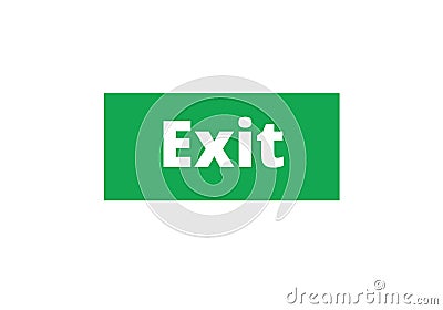 Exit symbol green information in case of emergency Vector Illustration